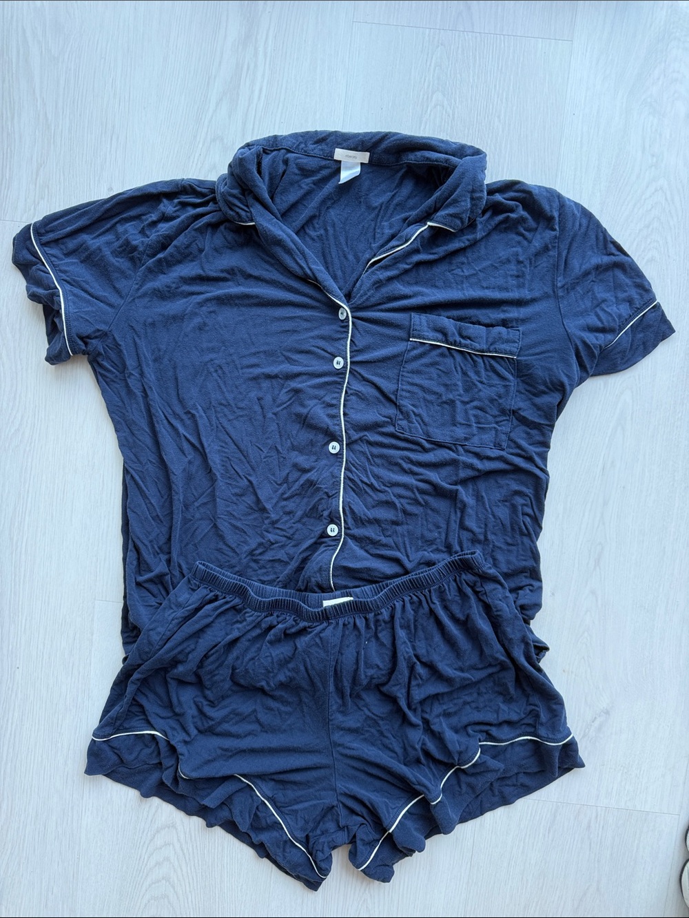 Eberjey Navy Pajama Set in Size M
